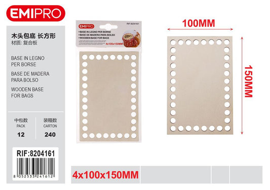 Base In Legno Per Borse 4*100*150mm