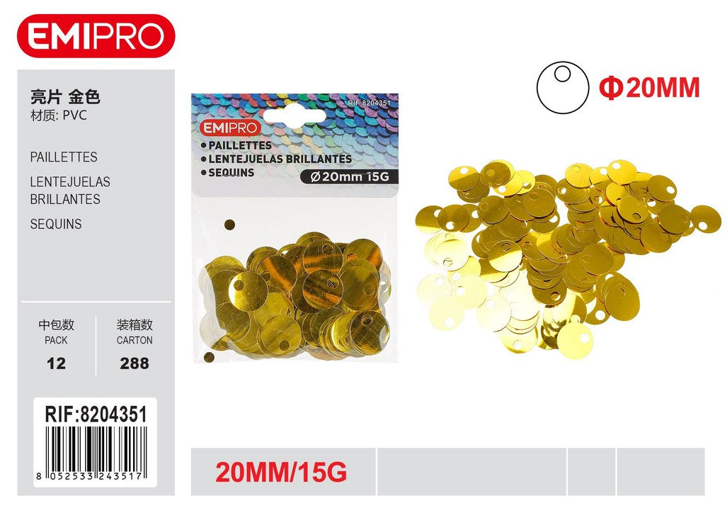 Paillettes 20mm 15G