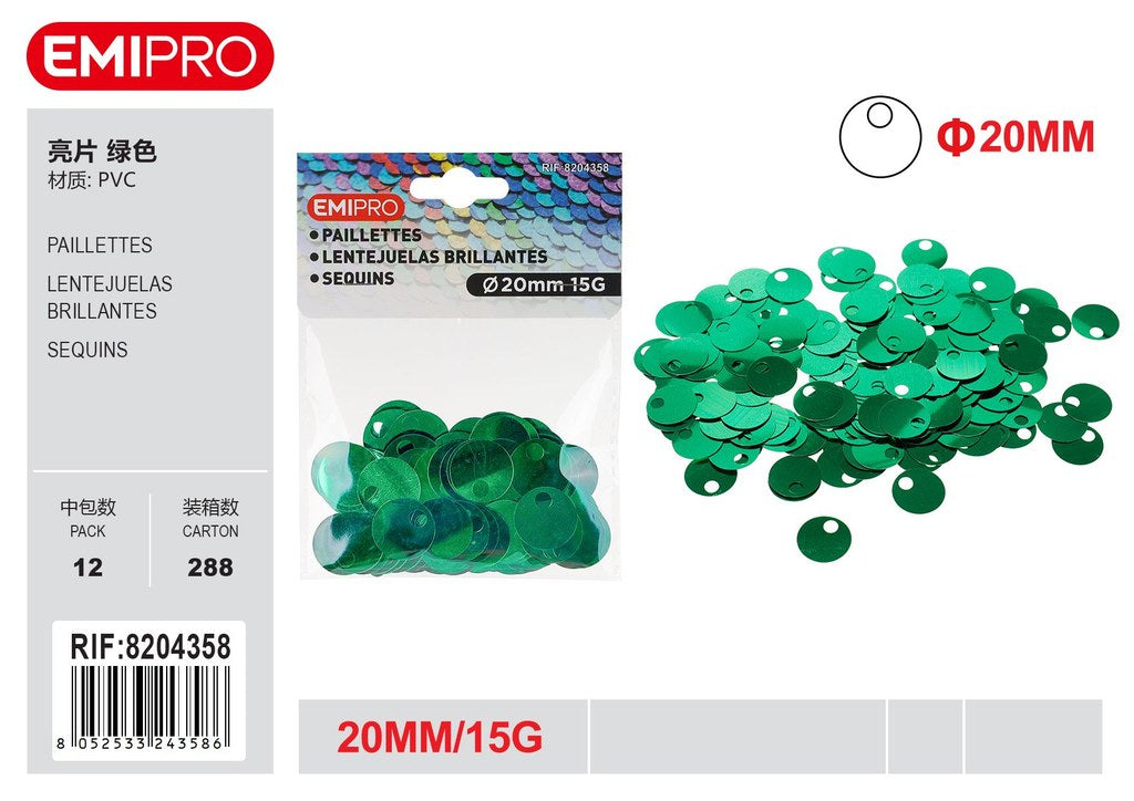 Paillettes 20mm 15G