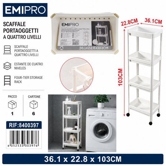 Scaffale Portaoggetti a Quattrro Livelli