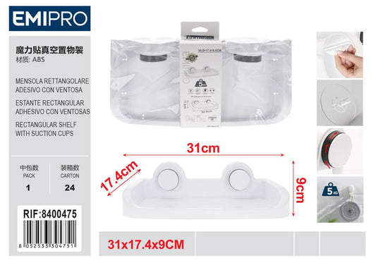 Mensola Rettangolare Adesivo Con ventosa 30.5*17.4*8.6cm