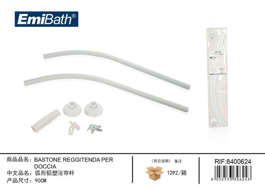 Bastone Reggitenda Per Doccia 90cm*2Pz