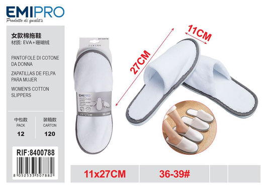 Pantofole Di Cotone Da Donna 27*11cm