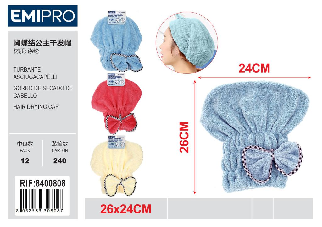 Turbante Asciugacapelli 26*24cm