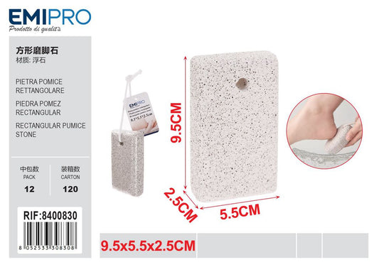 Pietra Pomice Rettangolare 10*5.5*2.5cm