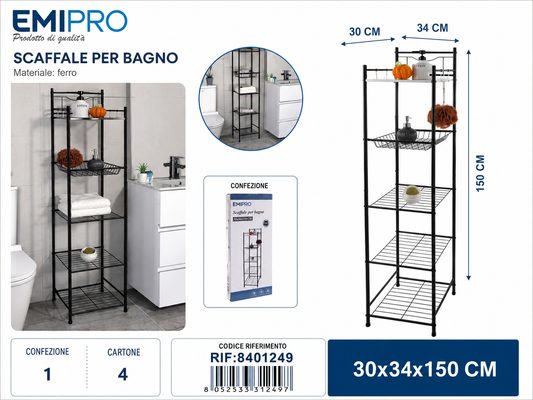 Scaffale per Bagno 30*34*150cm