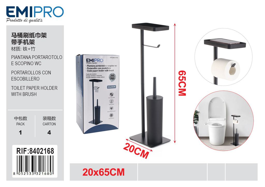 Piantana Portarotolo E Scopino wc