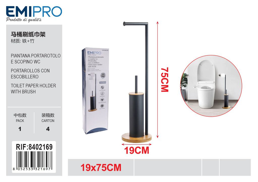Piantana Portarotolo E Scopino wc