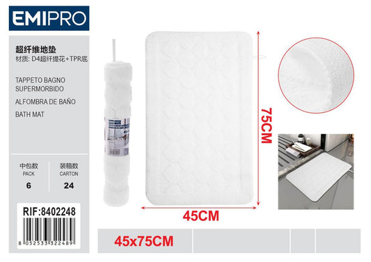 Tappeto Bagno Supermorbido Nero 45*75cm