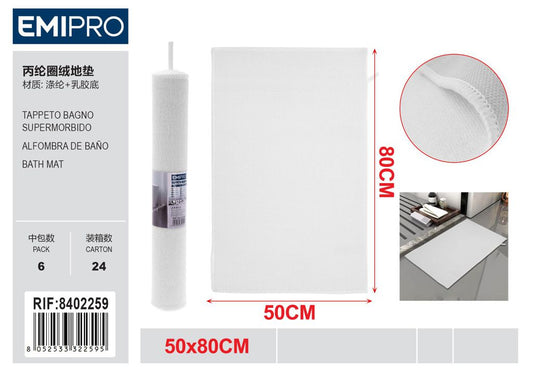 Tappeto Bagno Supermorbido Nero 50*80cm