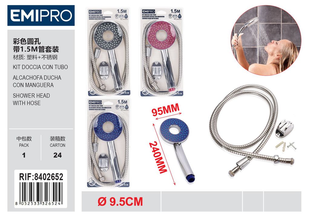Kit Doccia Con Tubo 1.5M