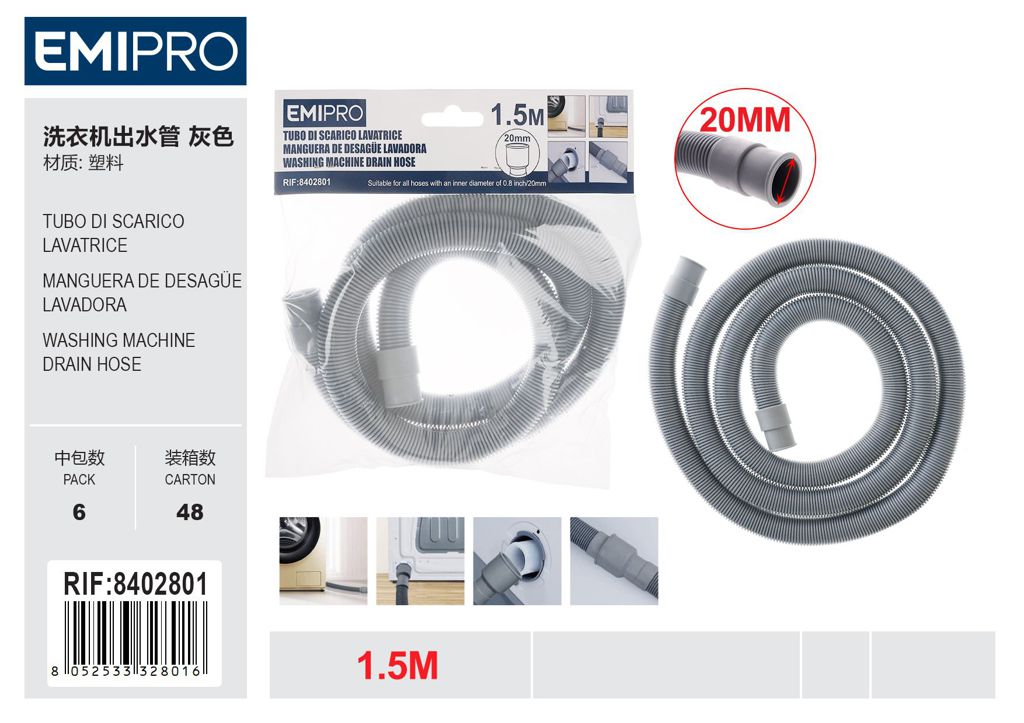 Tubo Di Scarico Lavatrice 1.5M