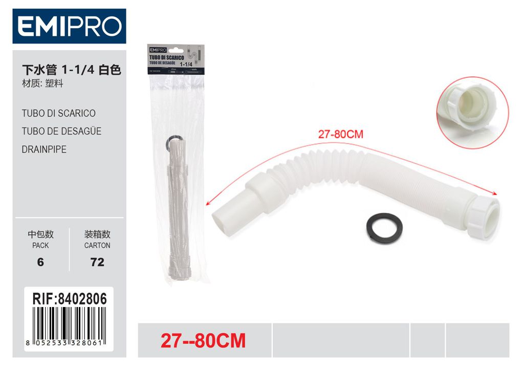 Tubo Di Scarico 1-1/4