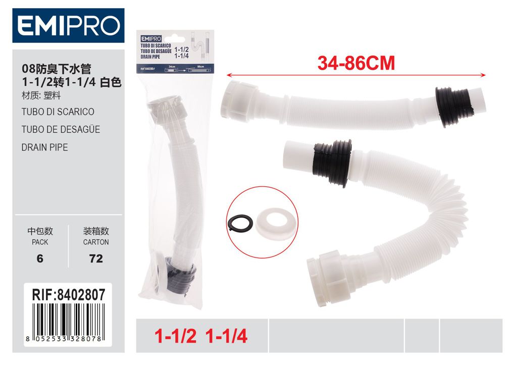 Tubo Di Scarico 1-1/2 - 1-1/4