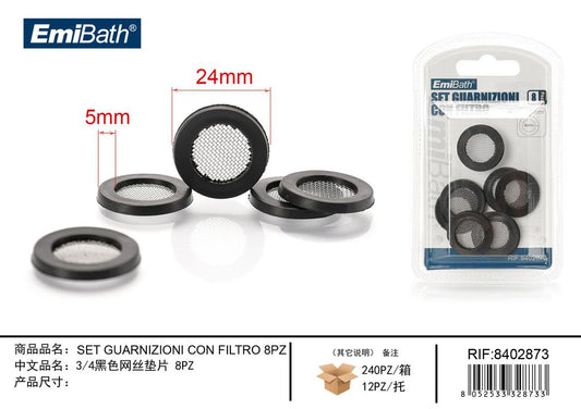 Set Guarnizioni Con Filtro 8Pz