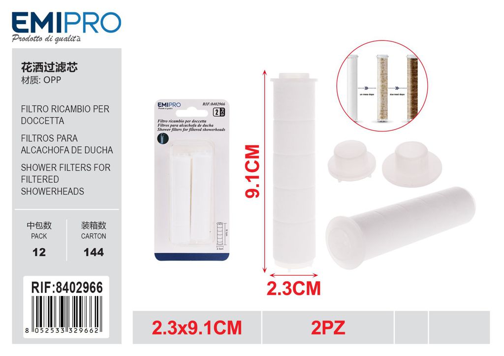 Filtro Ricambio Per Doccetta 2Pz