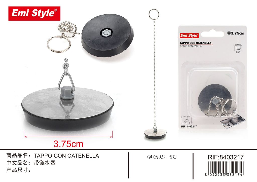 Tappo Con Catenella 3.75cm