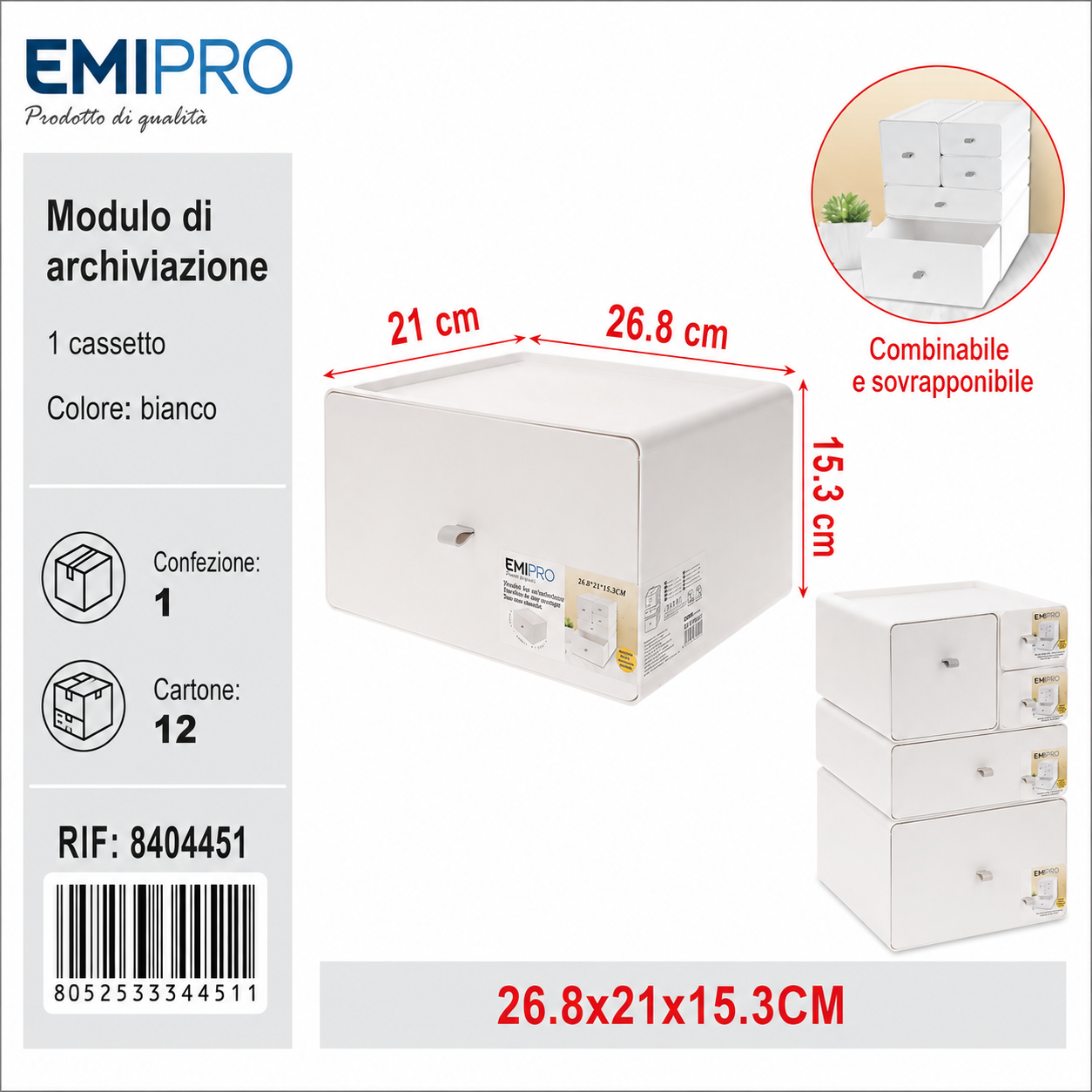 Modulo di Archiviazione 26.8*21*15.3cm