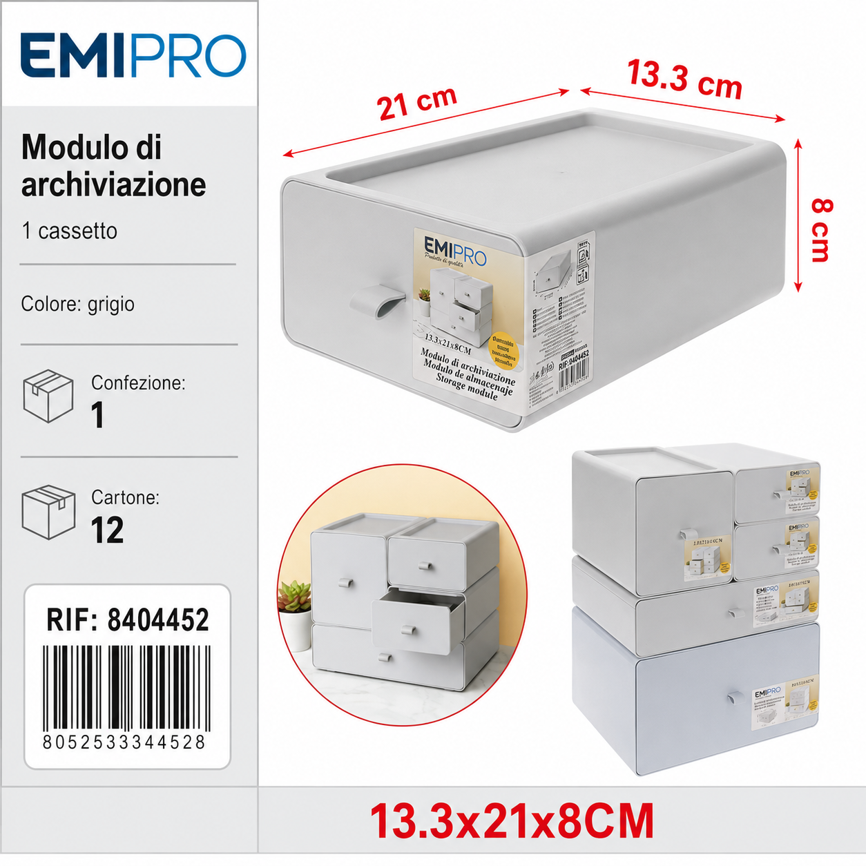 Modulo di Archiviazione 13.3*21*8cm