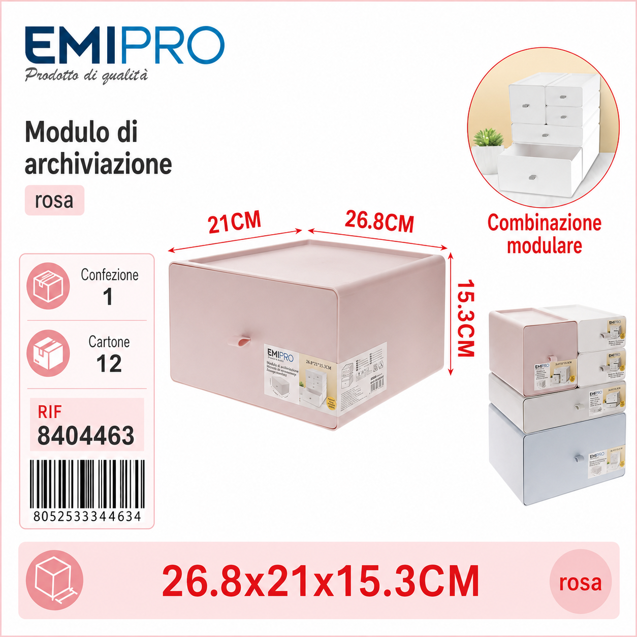 Modulo di Archiviazione 26.8*21*15.3cm