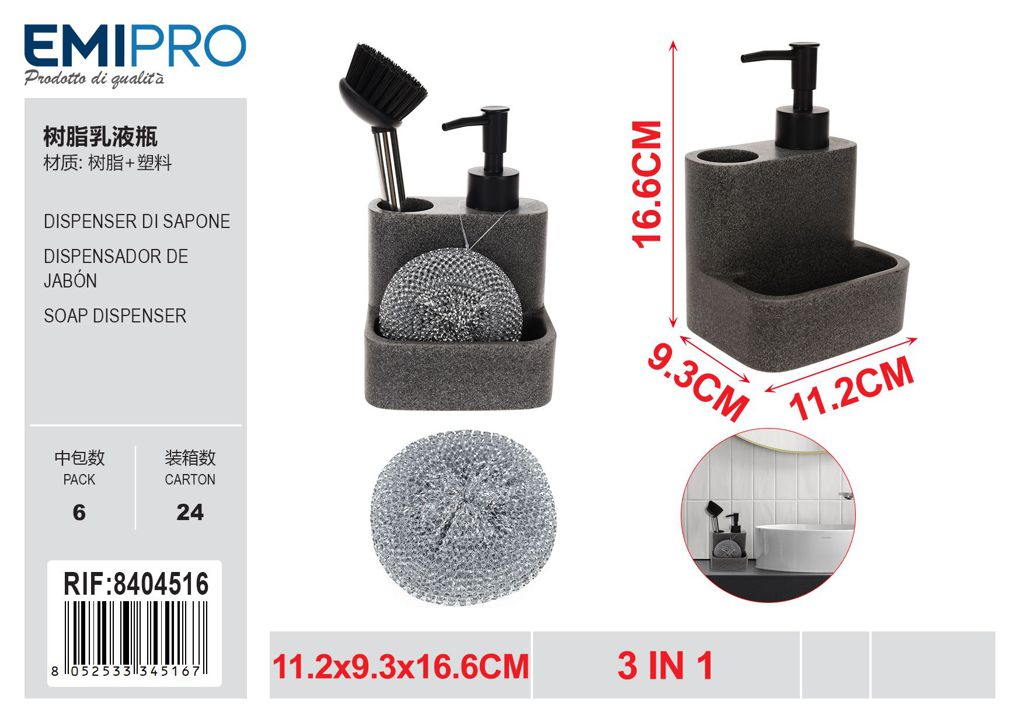 Dispenser Di Sapone 3 Pz