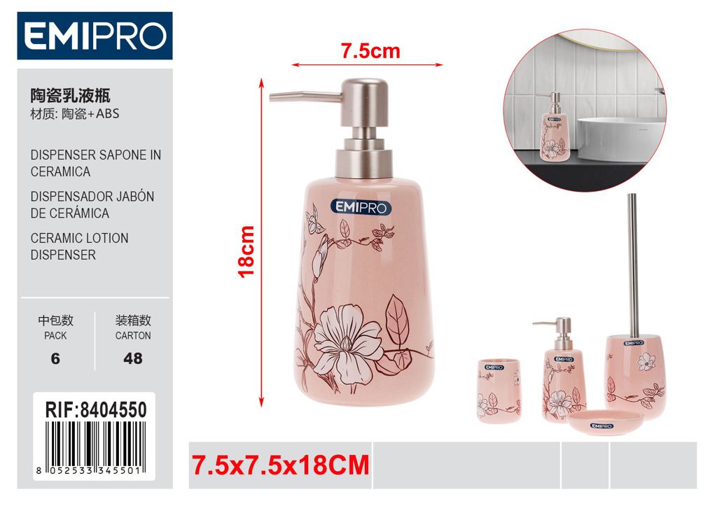 Dispenser Sapone In Ceramica