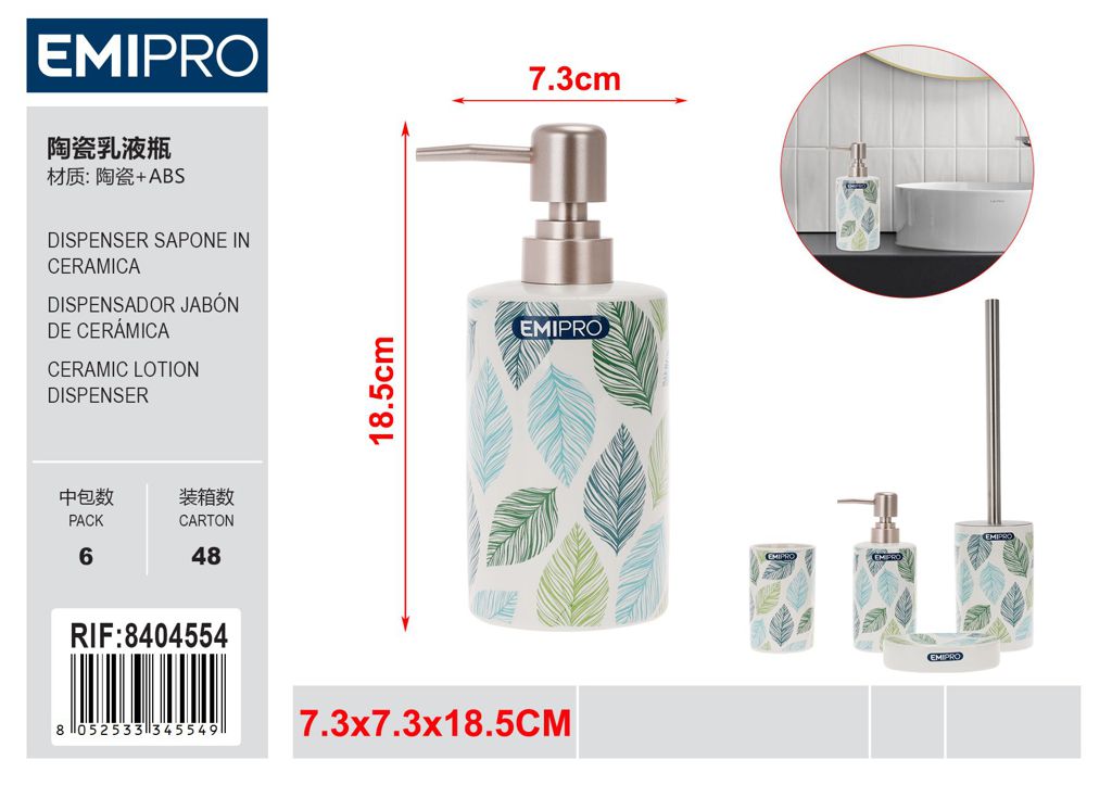 Dispenser Sapone In Ceramica
