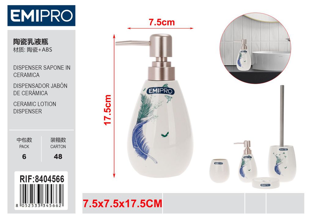 Dispenser Sapone In Ceramica