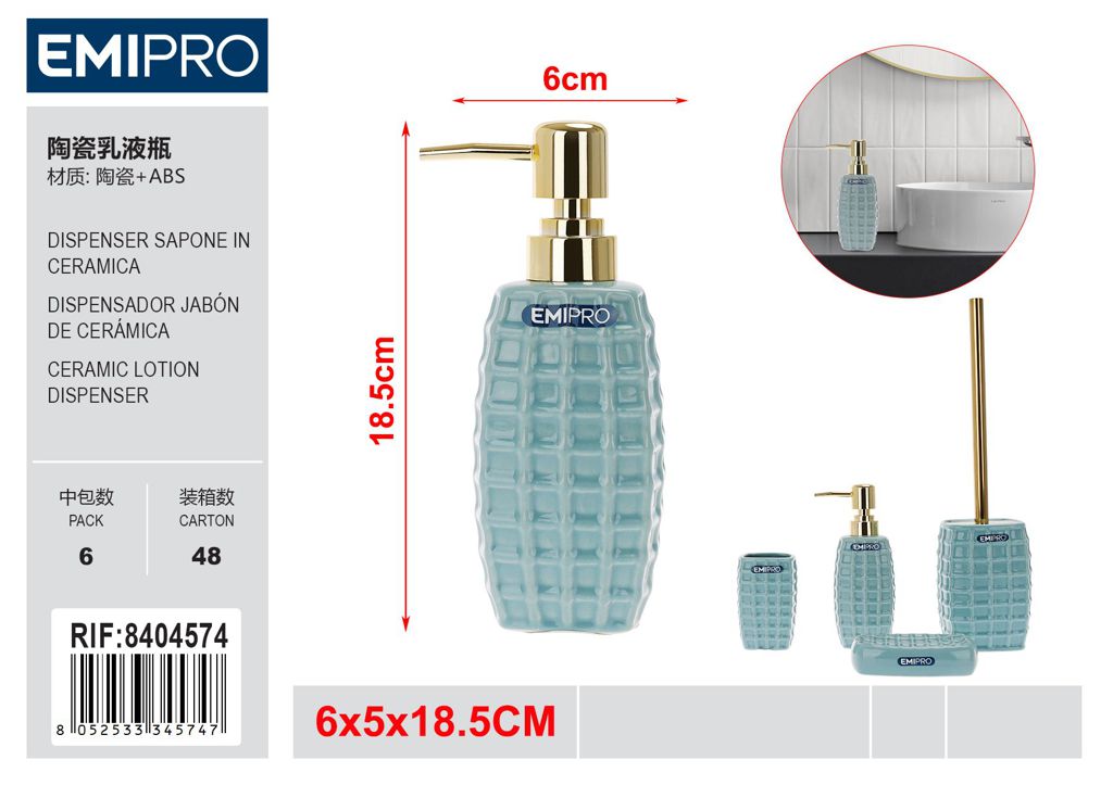 Dispenser Sapone In Ceramica