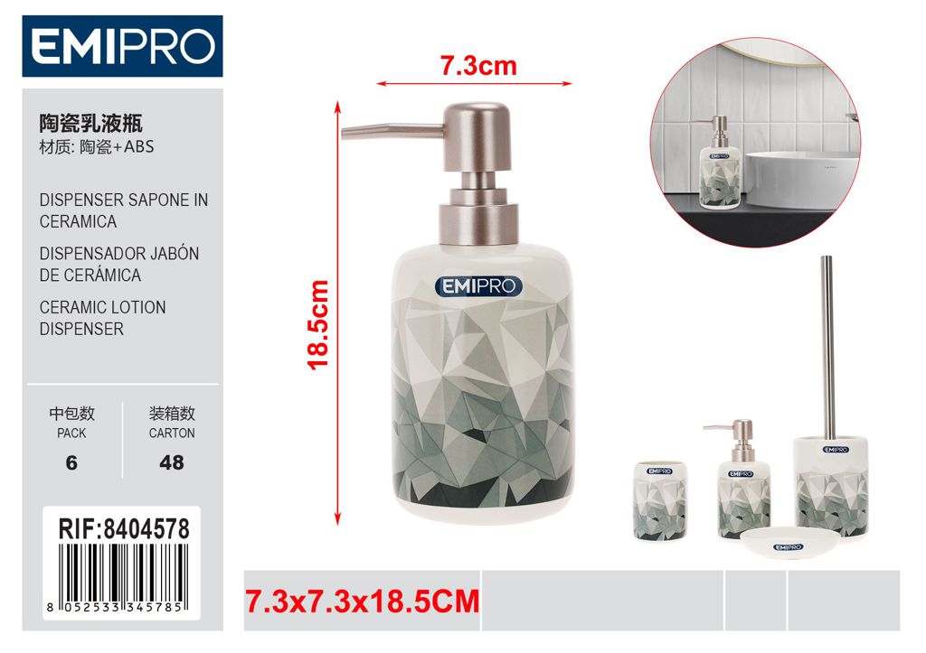 Dispenser Sapone In Ceramica