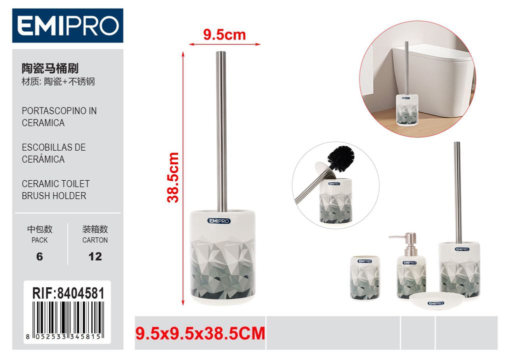 Portascopino In Ceramica