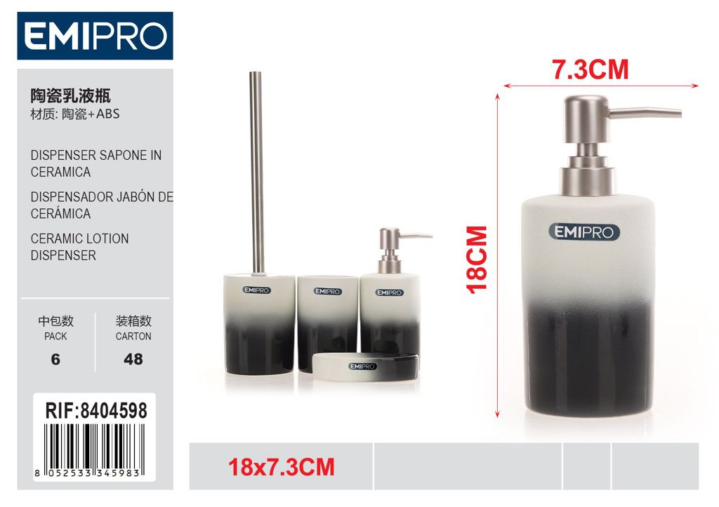 Dispenser Sapone In Ceramica