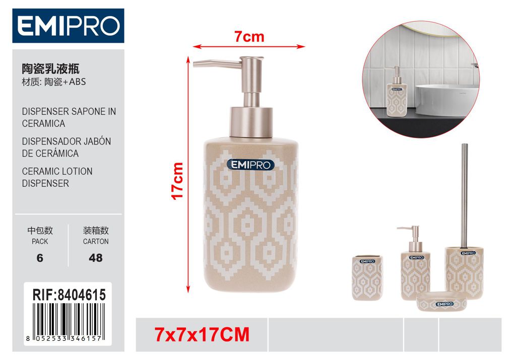 Dispenser Sapone In Ceramica