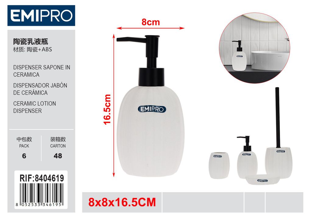 Dispenser Sapone In Ceramica