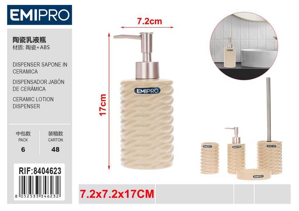 Dispenser Sapone In Ceramica