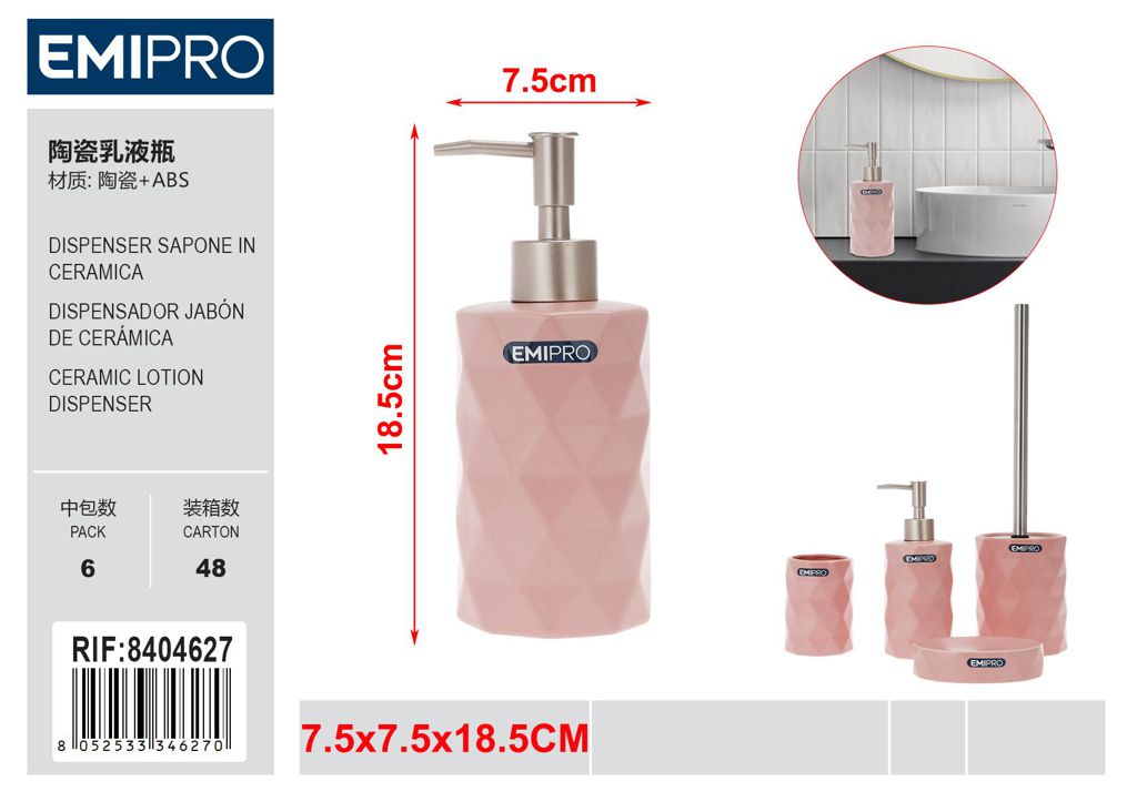 Dispenser Sapone In Ceramica