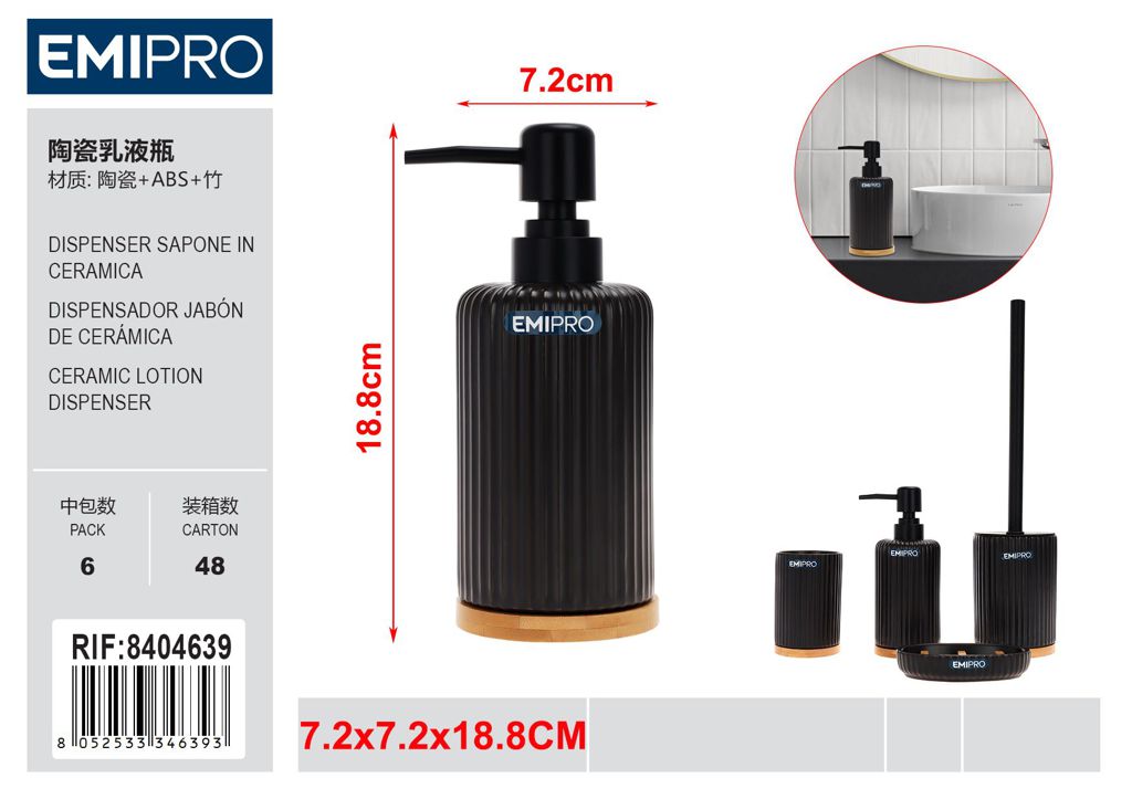 Dispenser Sapone In Ceramica