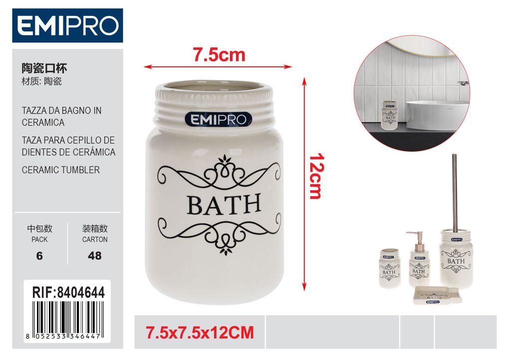 Tazza Da Bagno In Ceramica
