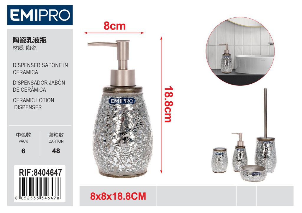 Dispenser Sapone In Ceramica