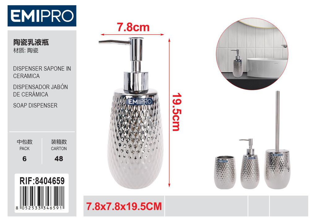 Dispenser Sapone In Ceramica