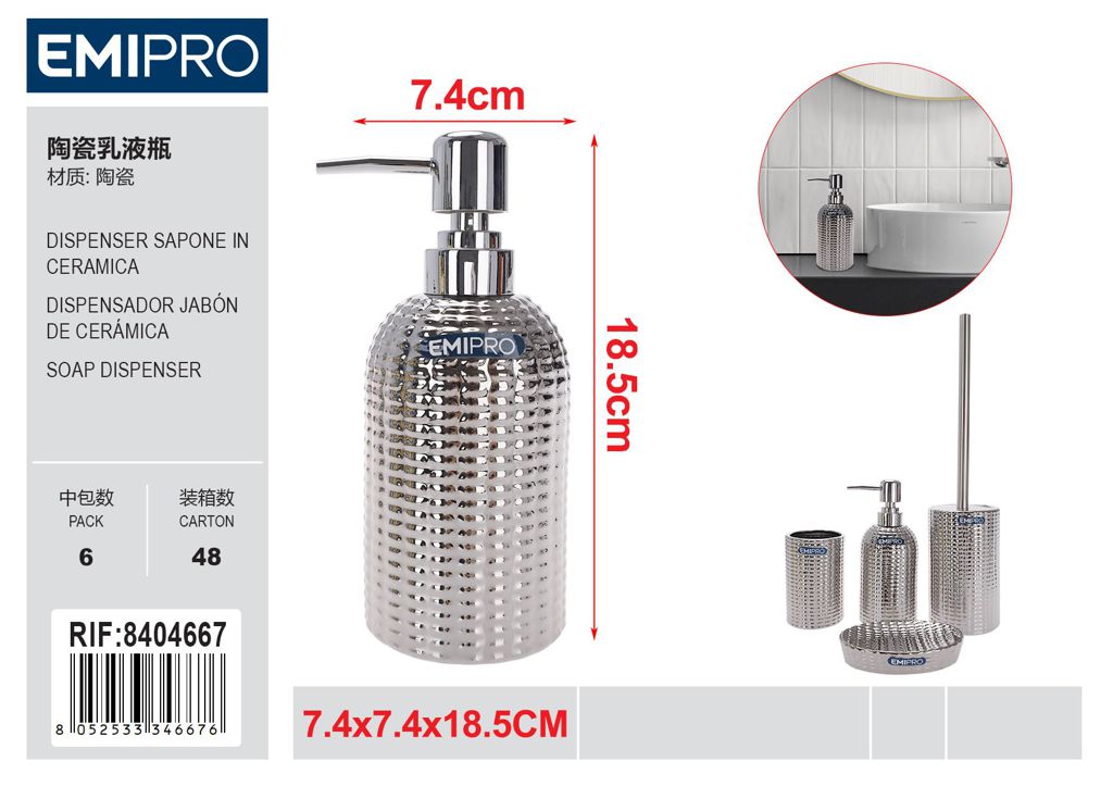 Dispenser Sapone In Ceramica