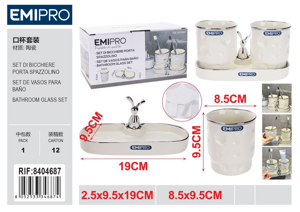Set Di Bicchiere Porta Spazzolino