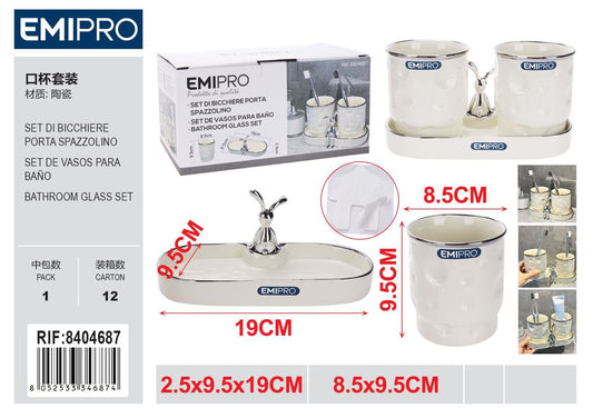 Set Di Bicchiere Porta Spazzolino