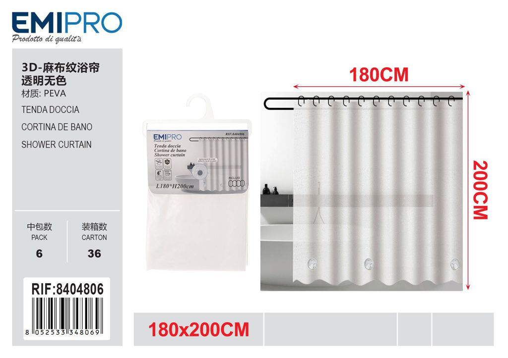 Tenda Doccia 180*200cm