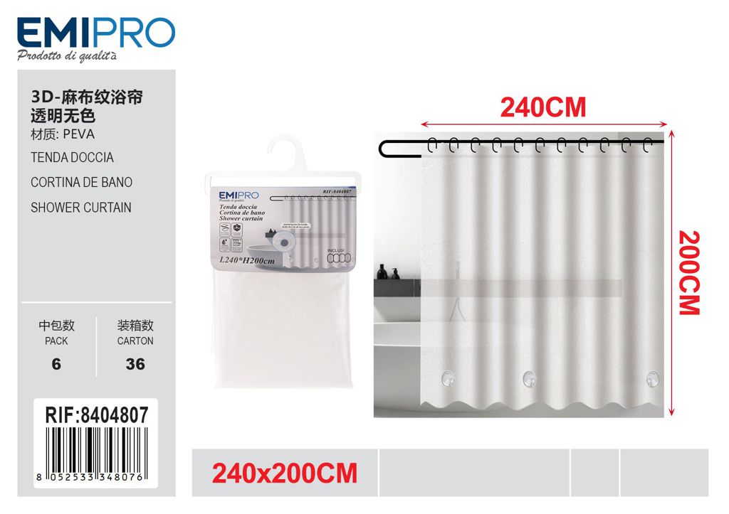 Tenda Doccia 200*240cm