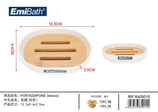 Portasapone Bianco 12.3*9.4*2.5cm
