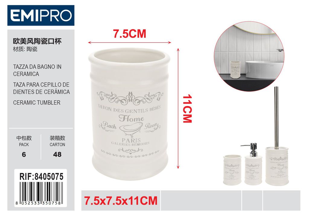 Tazza Da Bagno In Ceramica