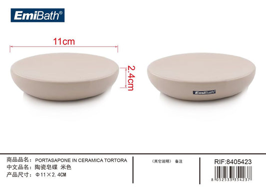 Portasapone In Ceramica Tortora 11*2.4cm