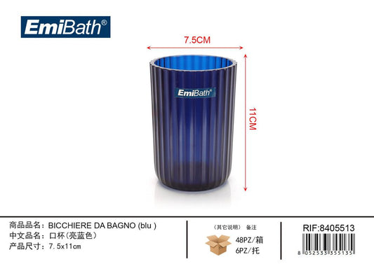 Bicchiere Da Bagno Blu 7.5*11cm