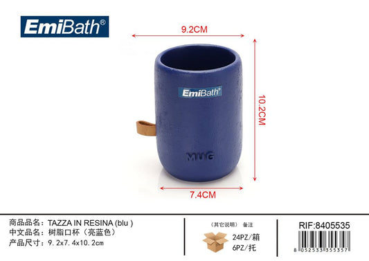 Tazza In Resina Blu 9.2*7.4*10.2cm